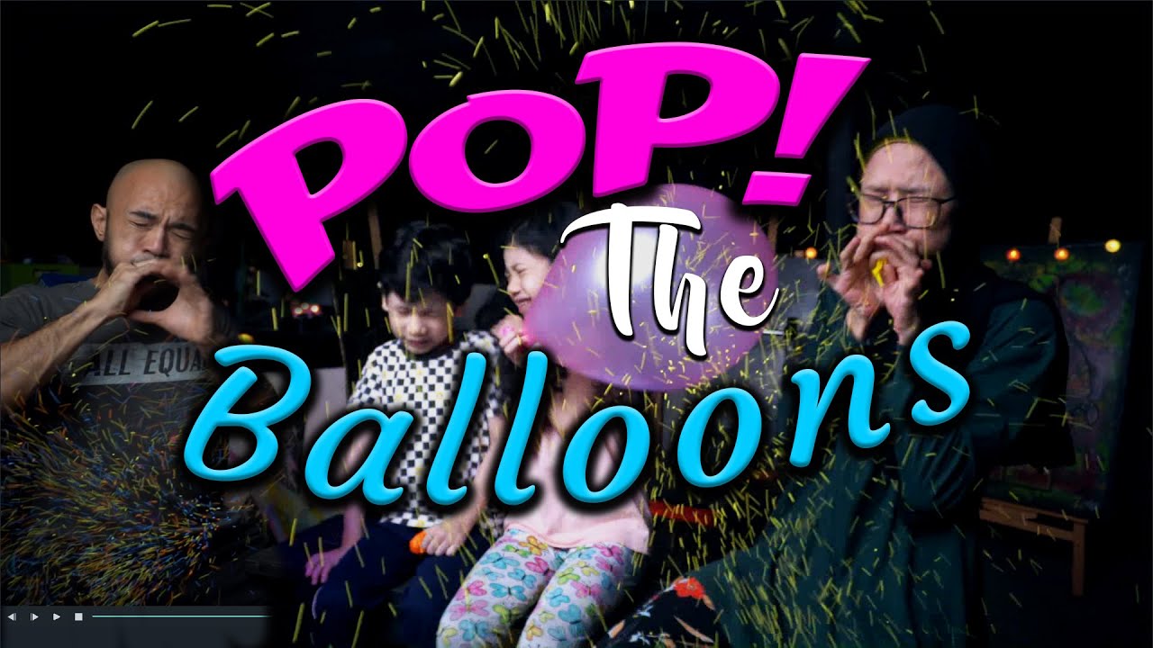 FAMILY Balloon Blowing till POP! + Slow Motion