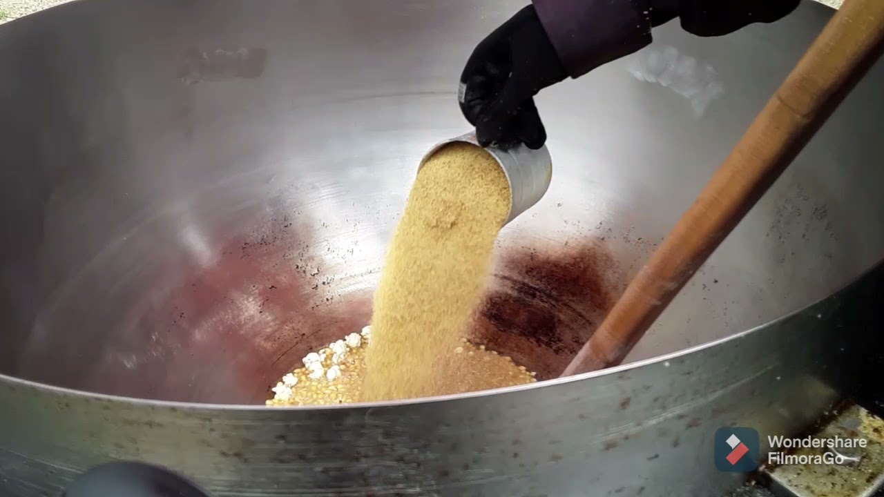 How to make caramel kettlecorn just like at the fair!