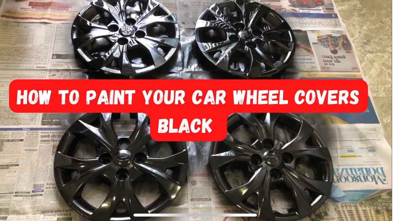 HOW TO PAINT YOUR CAR WHEEL COVERS BLACK | गाड़ी के wheel covers को कैसे black करे | MotorWow