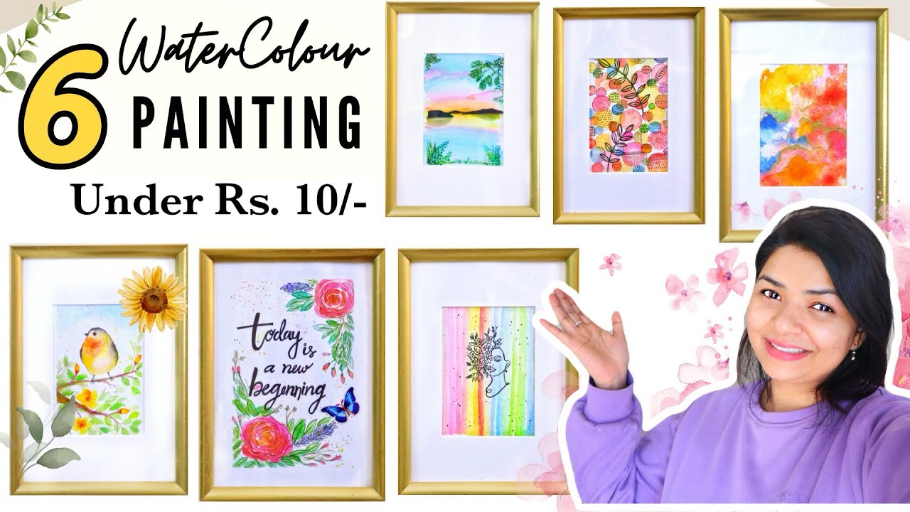 Easy Wall Decor || Wall Decor Under Rs 10/- #watercolorpainting #walldecor