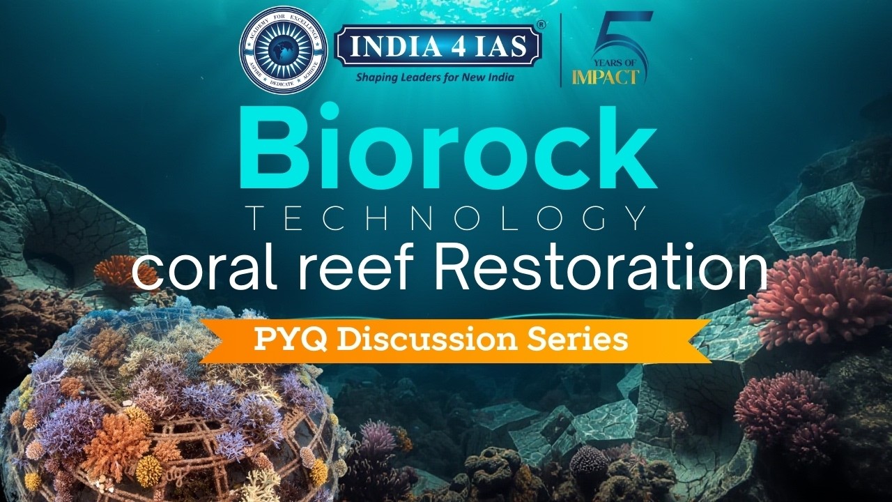 Biorock Technology & Coral Reef Restoration | UPSC Prelims PYQ Series | #india4ias