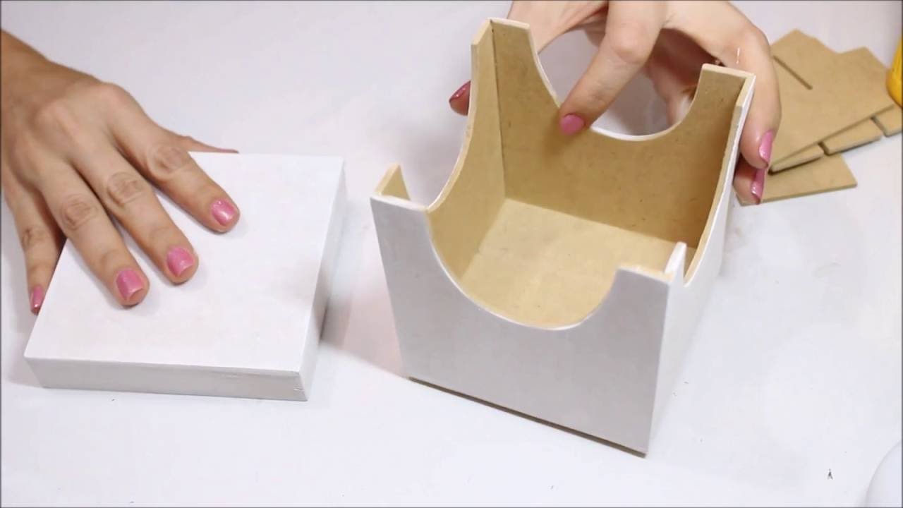 Como aplicar base acrílica para artesanato em MDF - Artes Manuais by Kellen