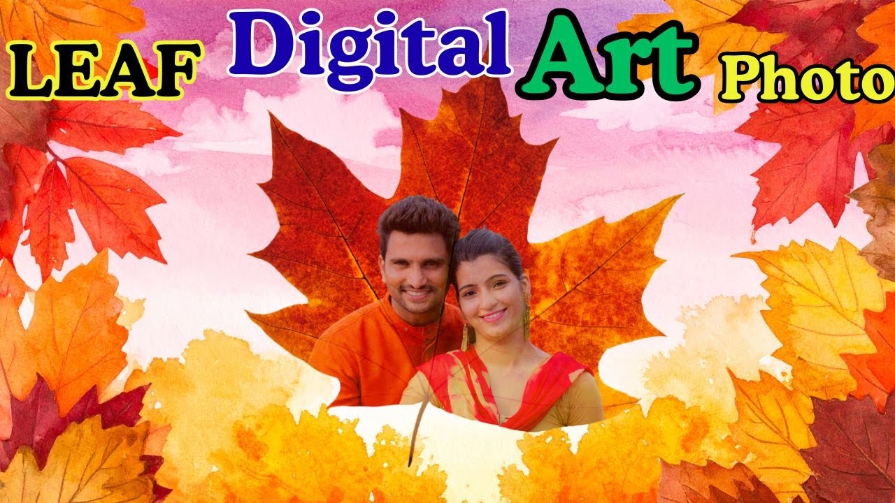 How To Create Leaf Effect Photo Design In CANVA, Digital Art Photo Creative Easy Hack  Step by Step