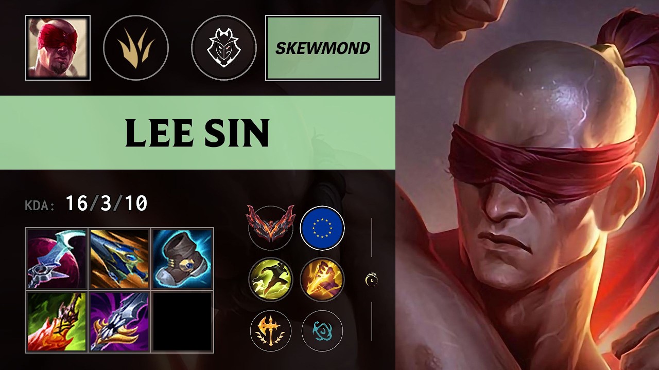(G2 SkewMond) Lee Sin Jungle vs Hecarim - EUW Grandmaster Patch 26.16