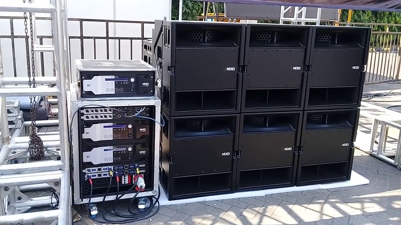 NEXO Subwofer STM S118 & Line Array, 69 Production KALSEL acara SMEX 4-5-2018 Di Surabaya