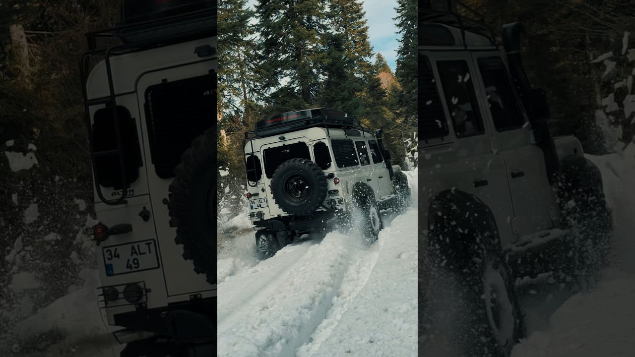 Land Rover Defender 110 Snow Off Road #defender #landrover #offroad