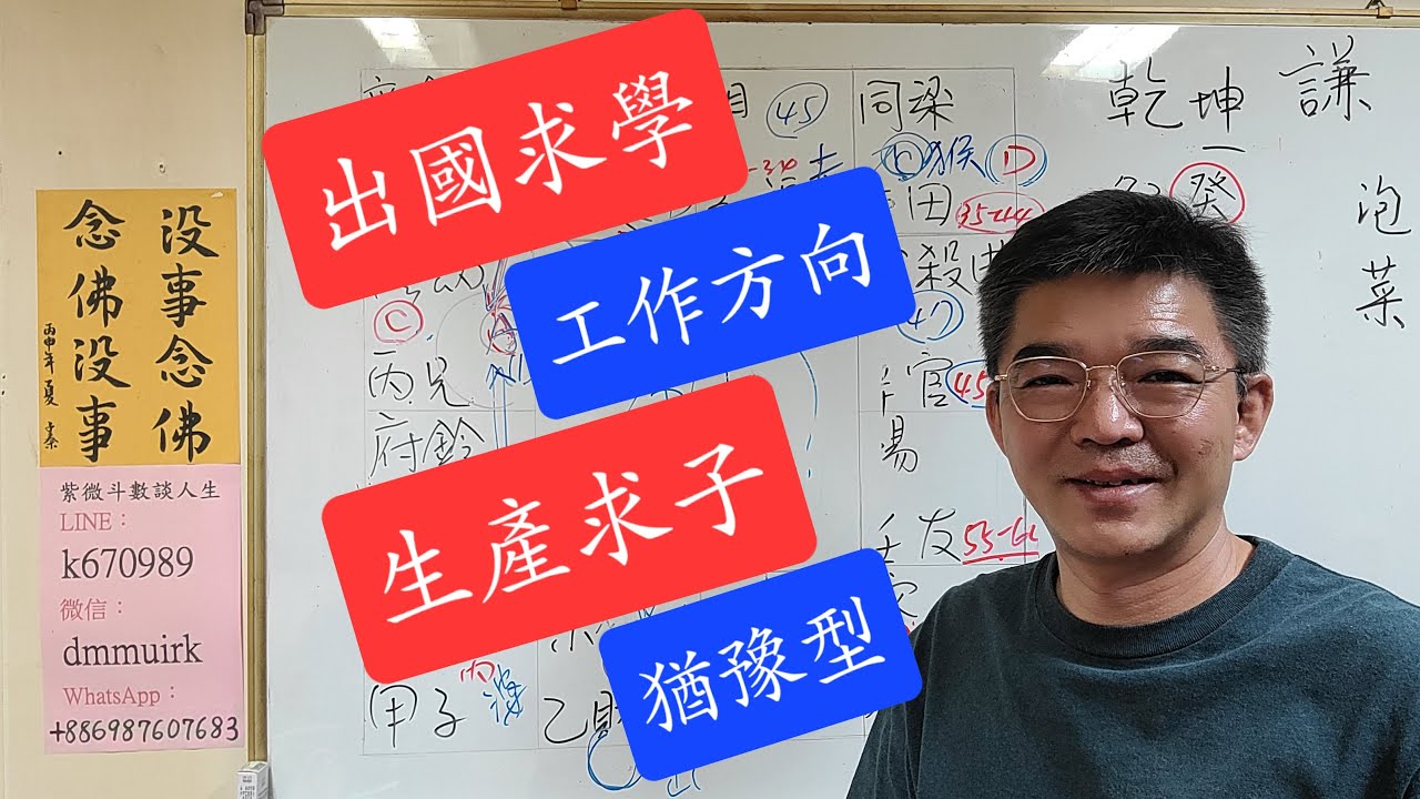 出國求學-猶豫型命格-生產求子-工作方向-紫微斗數談人生