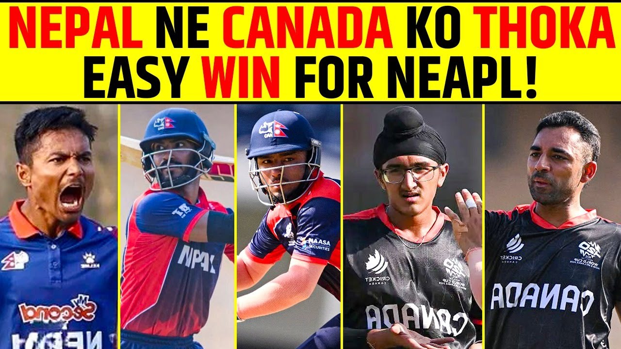 NEPAL NE CANADA KO THOKA EASY WIN FOR NEPAL! || T20 WORLD CUP UPDATE 