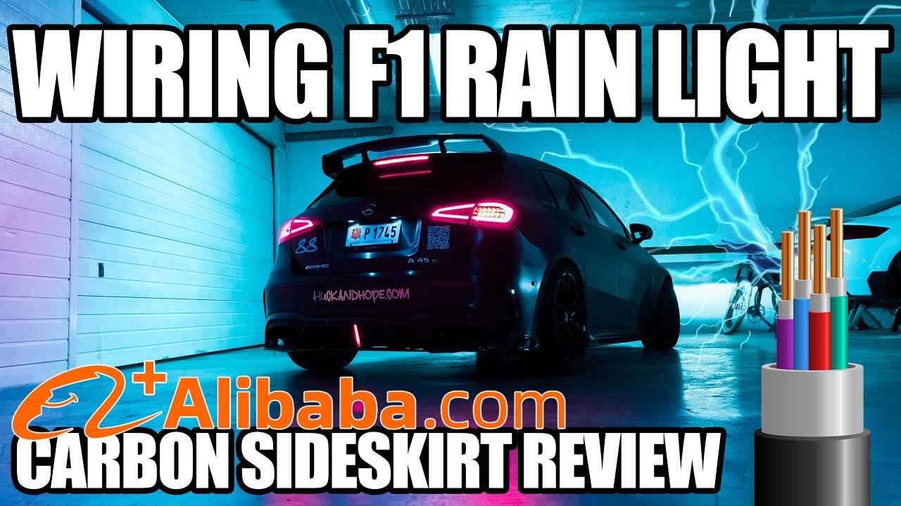 DIY wiring for F1 rain light looks INSANE! + ALIBABA Carbon side skirt install and review