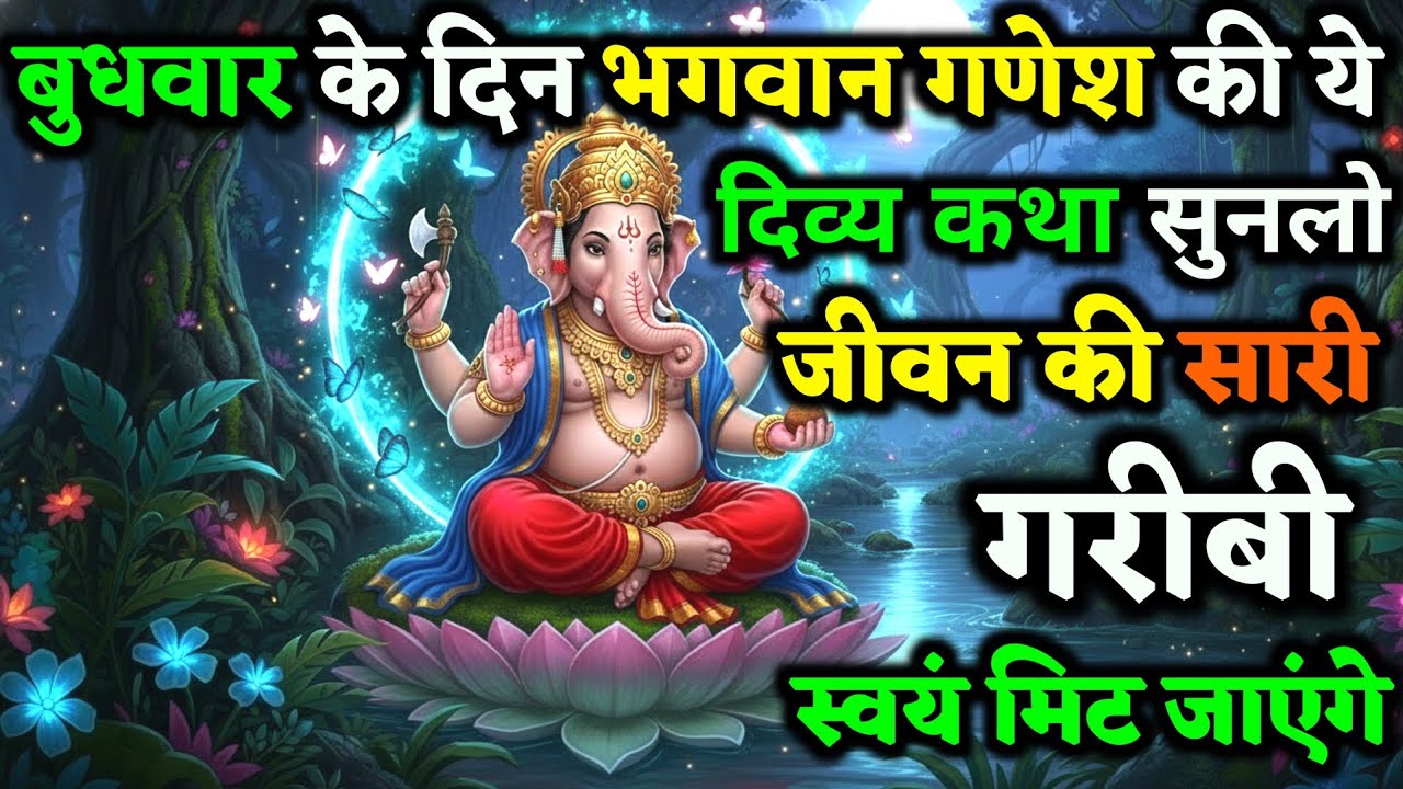 बुधवार के दिन भगवान गणेश की दिव्य कथा सुनलो जीवन की सारी गरीबी मिट जाएगी! | Buddhvar Vrat Kath |