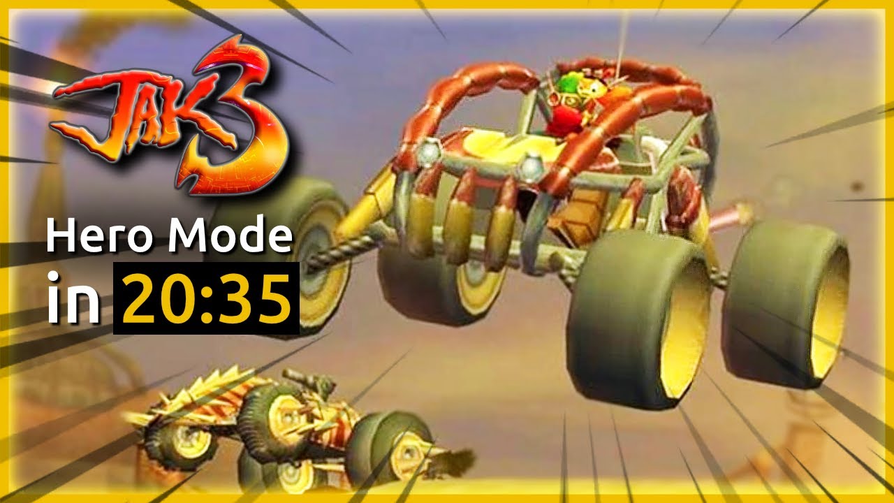 Скоростное прохождение Jak 3 Hero Mode за 20:35 (оригинальная PS2)
