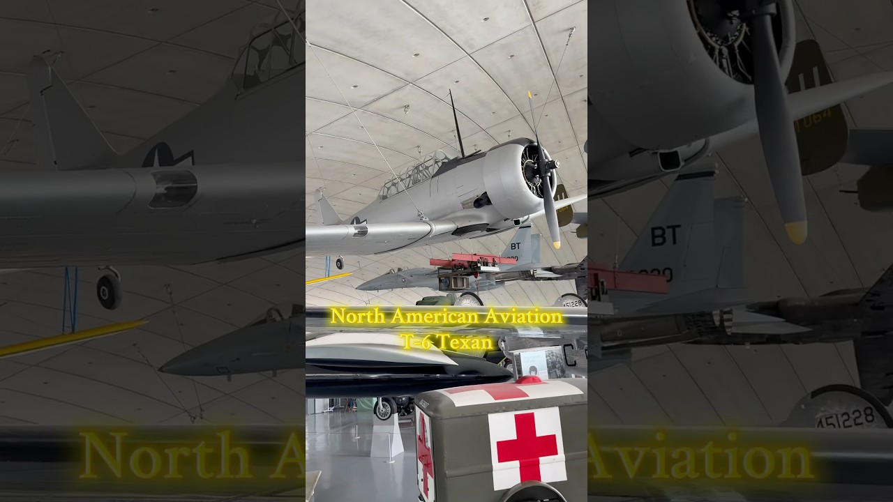 North American Aviation T-6 Texan #pilot #trainingaircraft #usairforce #militaryaviation #shorts