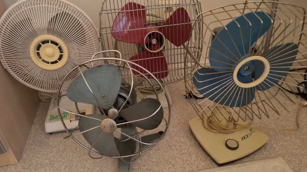 2 Vintage fans off the flea market: 1950' Frost floor fan & JET 9
