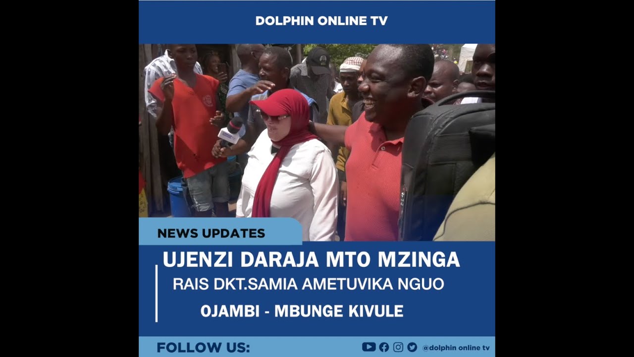 RAIS SAMIA AMETUVISHA NGUO- UJENZI DARAJA LA MZINGA WAANZA RASMI..WANANCHI WAPONGEZA
