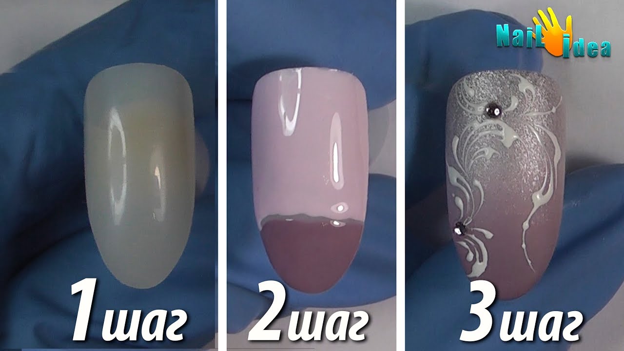 ►Градиент ОМБРЕ гель лаком без ВЫСТУКИВАНИЯ!►Как его быстро сделать? ►Горизонтальный ГРАДИЕНТ кистью
