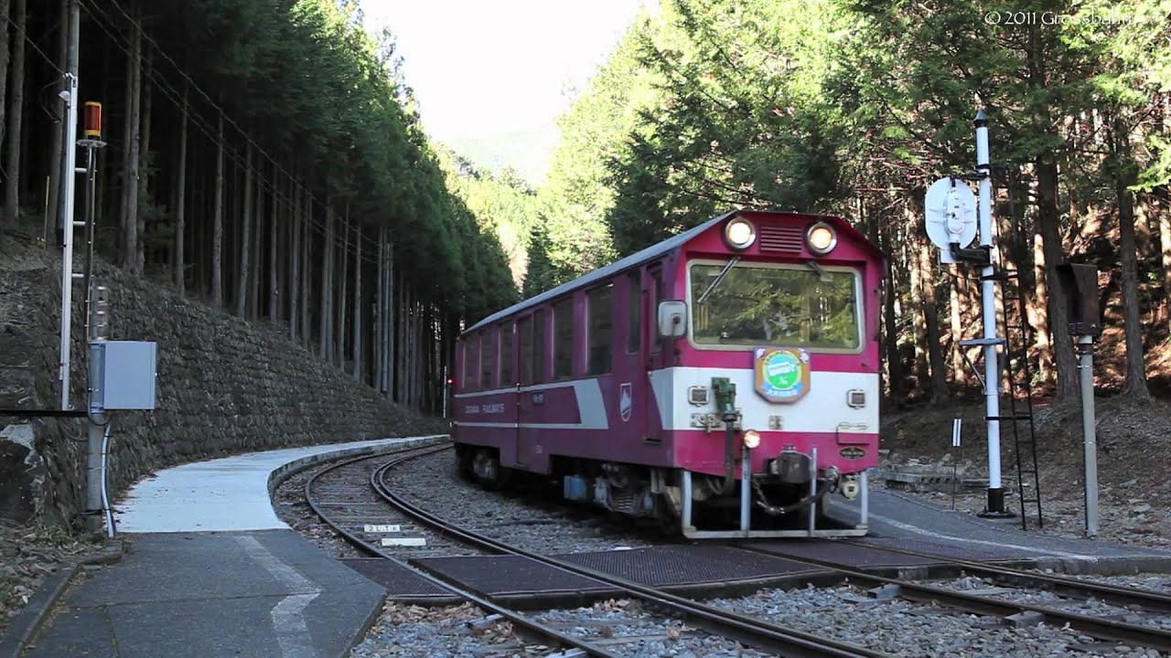 HD 秘境 閑蔵駅 井川線 Quiet Station in Forest, Small Trains