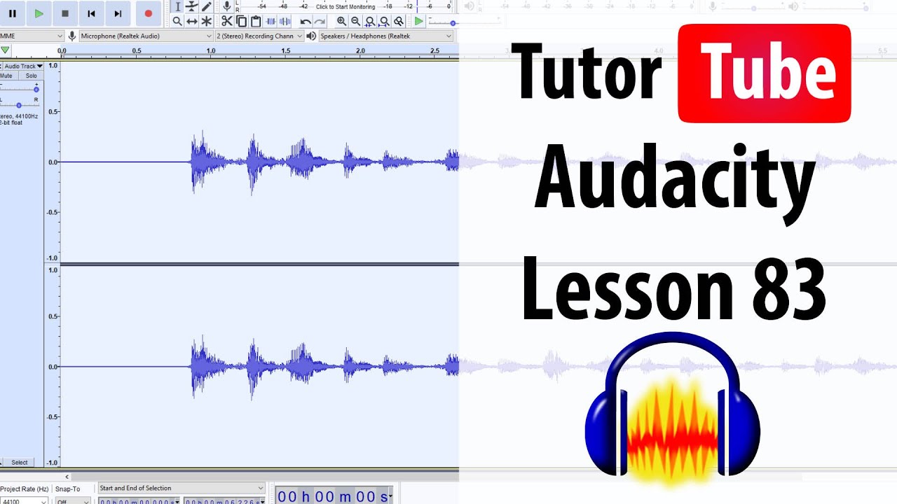 Audacity Tutorial - Lesson 83 - Silence Audio