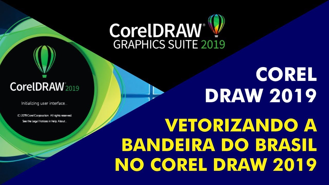 Tutorial Corel Draw 2019 -  Como desenhar a Bandeira do Brasil | Corel draw para iniciantes