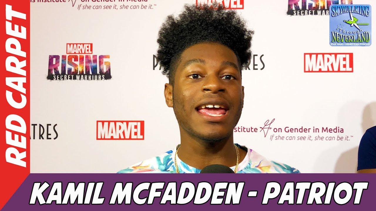 Marvel Rising Red Carpet - Kamil McFadden, voice of Patriot