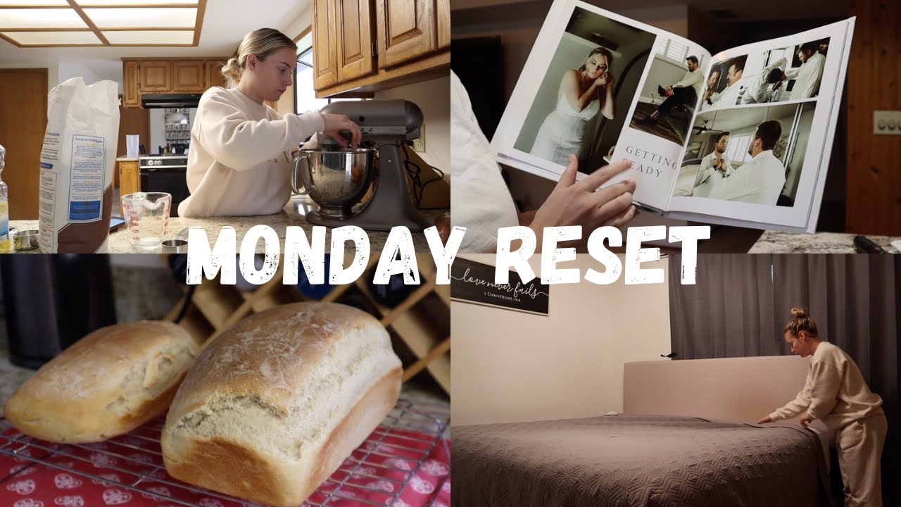 MONDAY RESET | post sick cleaning + homemade bread + valentines gift for cody