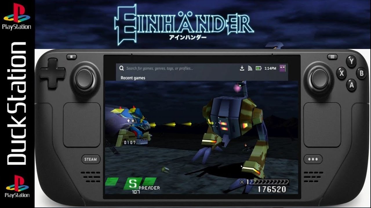 Einhander on Steam Deck - PSX Emulation 60 FPS | LetsPlaymaker