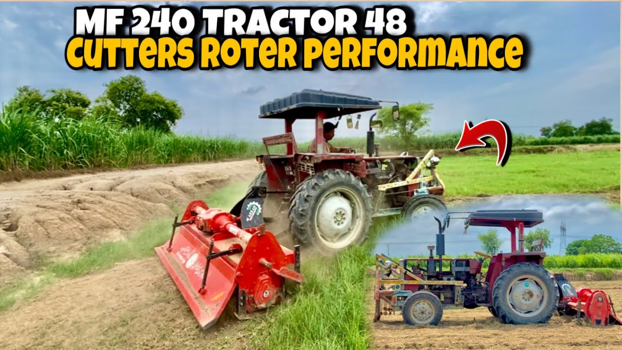 MF 240 tractor 48 cutter rotor performance | Best tractor videos | Farming activities