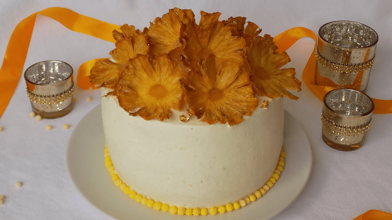 TORTA PRIMAVERA FACILE e VELOCE con fiori d’ananas fatti in casa