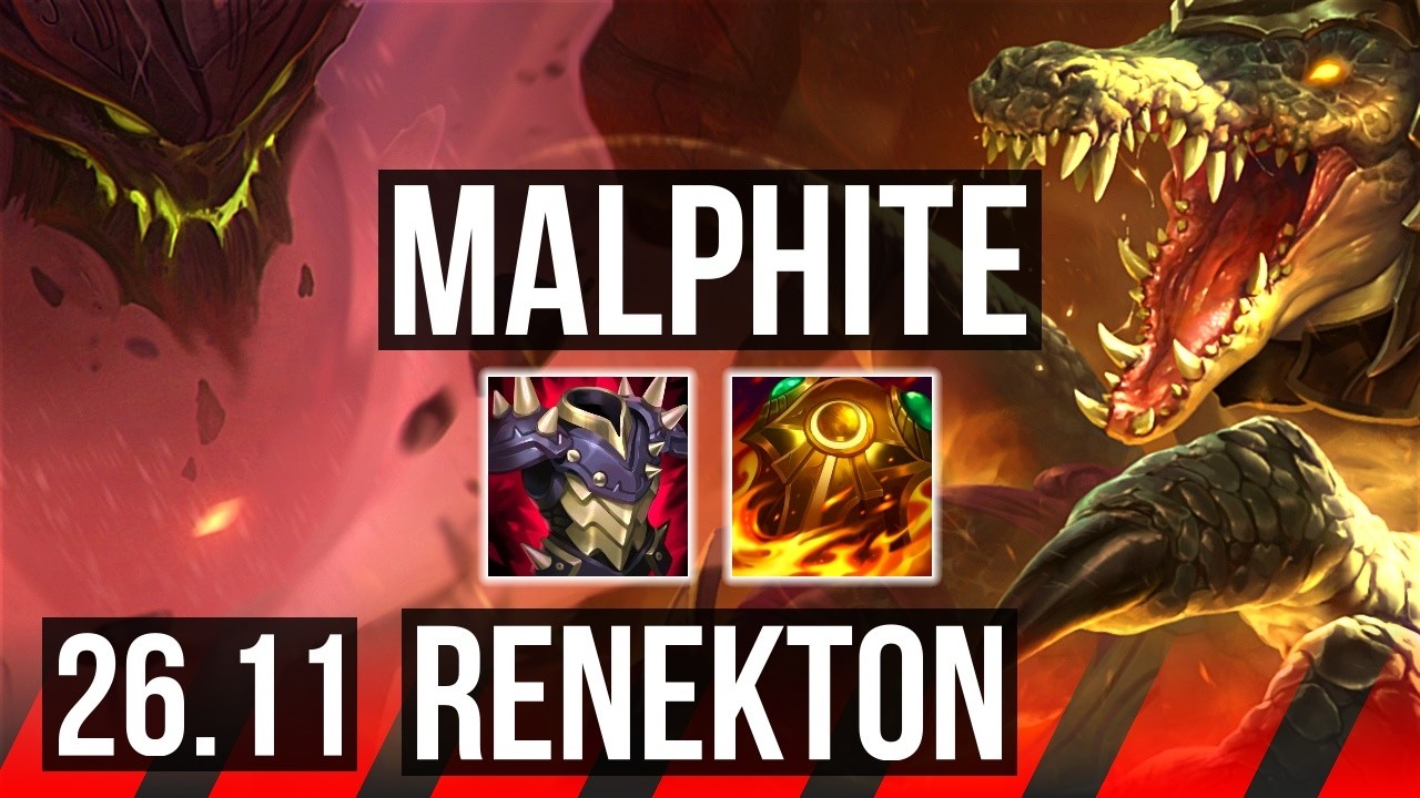MALPHITE vs RENEKTON (TOP) | Good KDA: 8/1/5 | EUW Challenger | 26.11