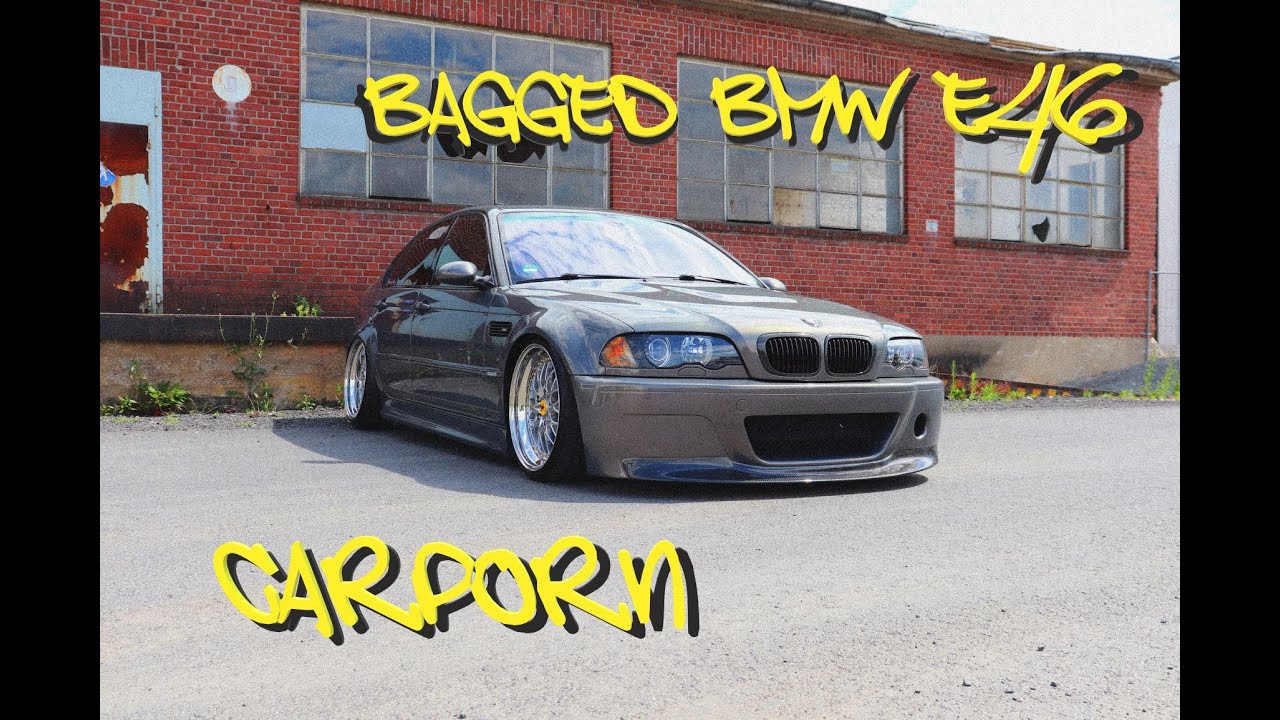 BAGGED BMW E46 CSL SEDAN CARPORN / WOODMADE