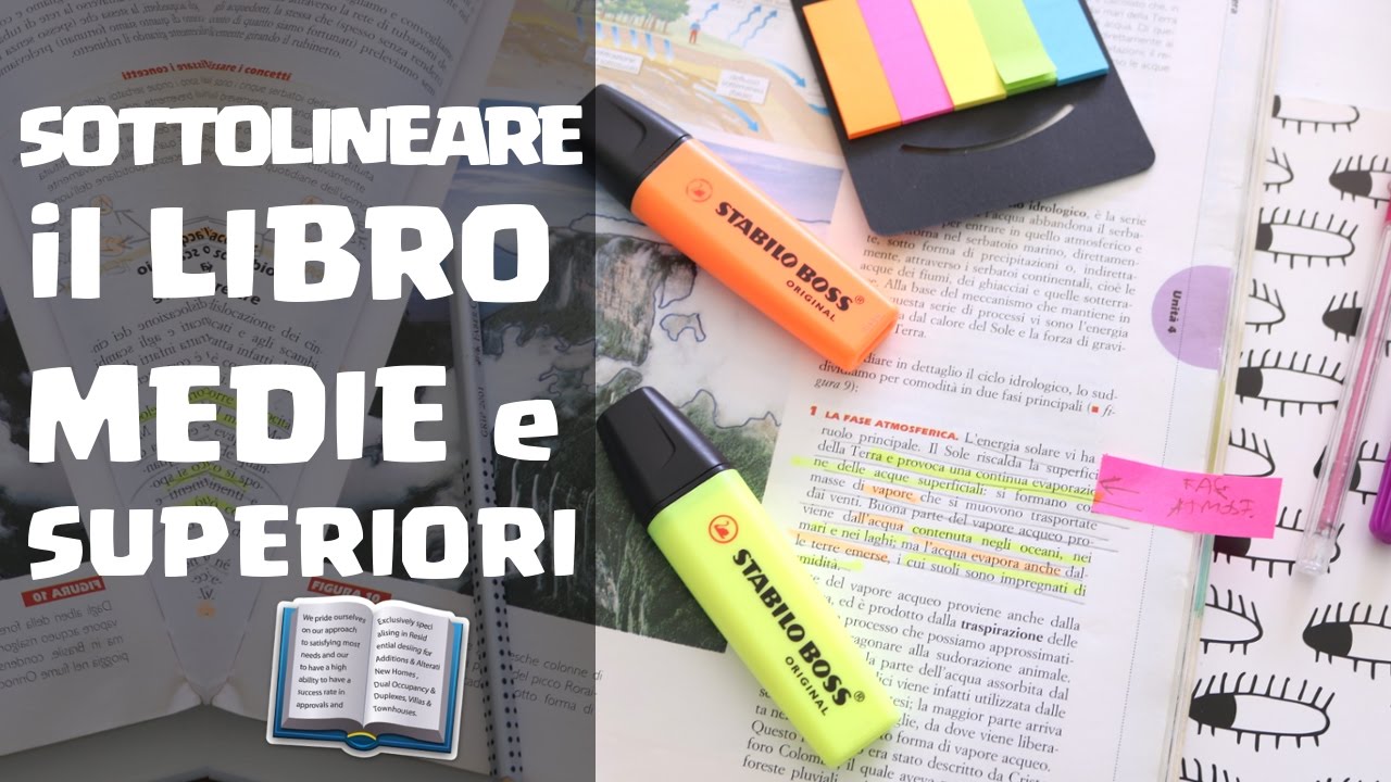METODO di STUDIO! COME SOTTOLINEARE IL LIBRO MEDIE e SUPERIORI