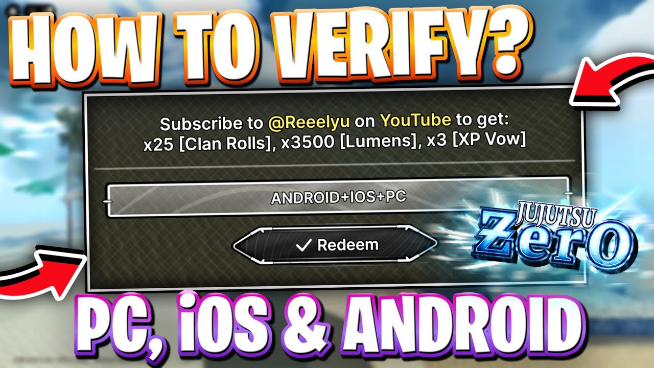 🔥*MOBILE & PC* How To VERIFY CHANNEL ID IN JUJUTSU ZERO (ANDROID, iOS & PC) ROBLOX