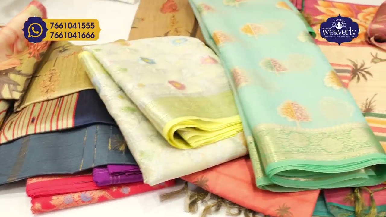 Beautiful Collection Sarees with Latest Varieties |Trending Elegant Drapes at Chillapalli’s Weaverly