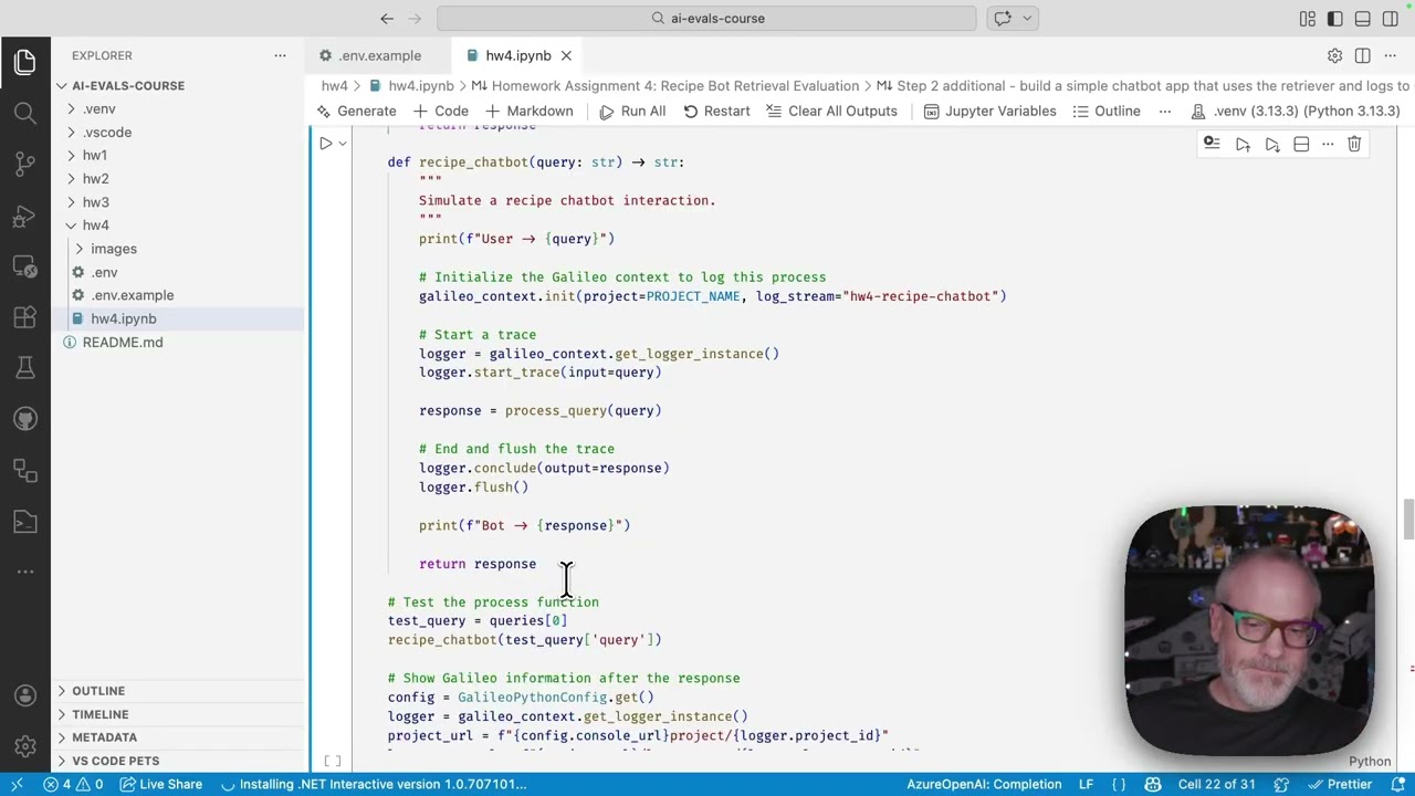 AI Evals For Engineers & PMs course homework 4 using Galileo - Recipe Bot Retrieval Evaluation