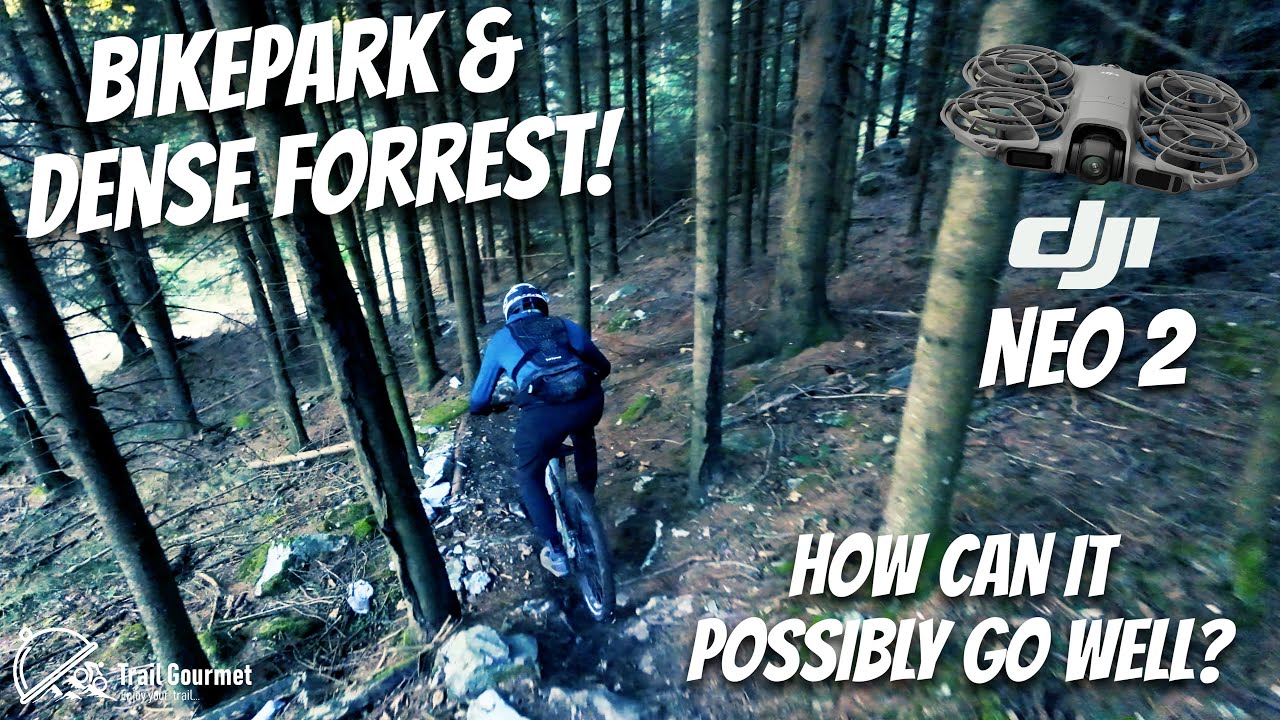 DJI Neo 2 - Ultimate bikepark cycling follow test at Sch&ouml;ckl Trail Area mid of December! Crazy!