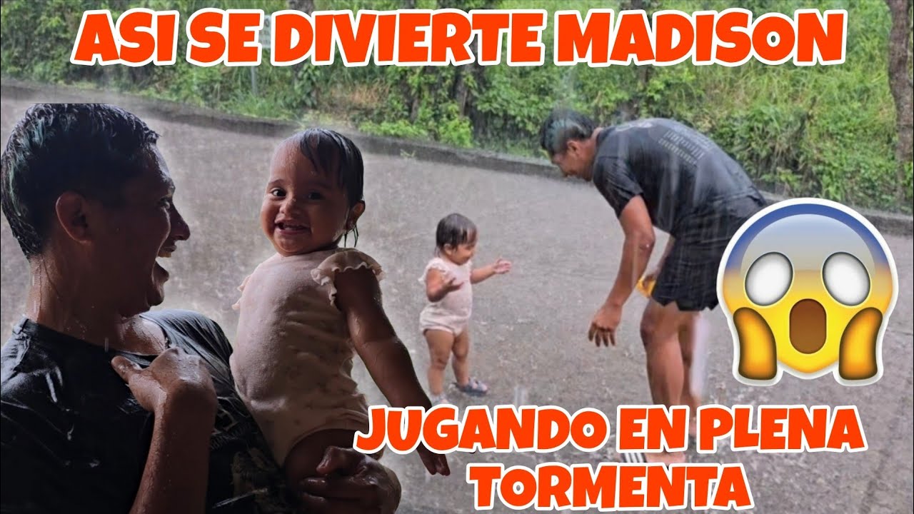 Miguel Anda A Madison Bajo la LLUVIA 😱😱 miren la Reaccion de Eliza 😱