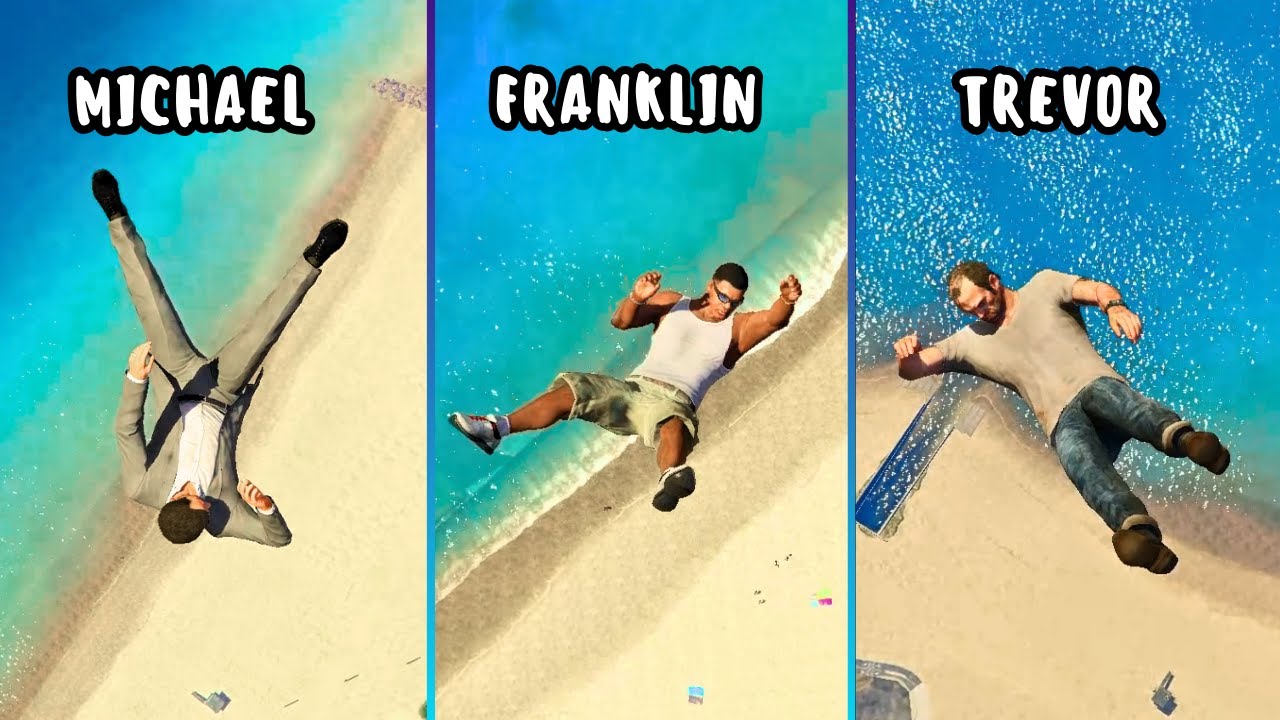 GTA V Characters Clones Falling from the Sky (Michael, Franklin, Trevor & More!)