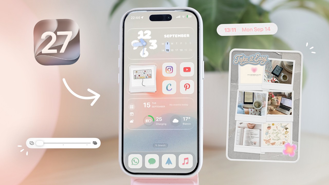 ☁️ Как настроить iPhone в iOS 27 | экран блокировки, главный экран, свои иконки