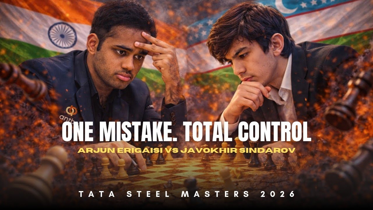 Arjun Erigaisi vs Javokhir Sindarov ❗ Semi-Slav Precision & Cold-Blooded Finish ❗ Tata Steel 2026
