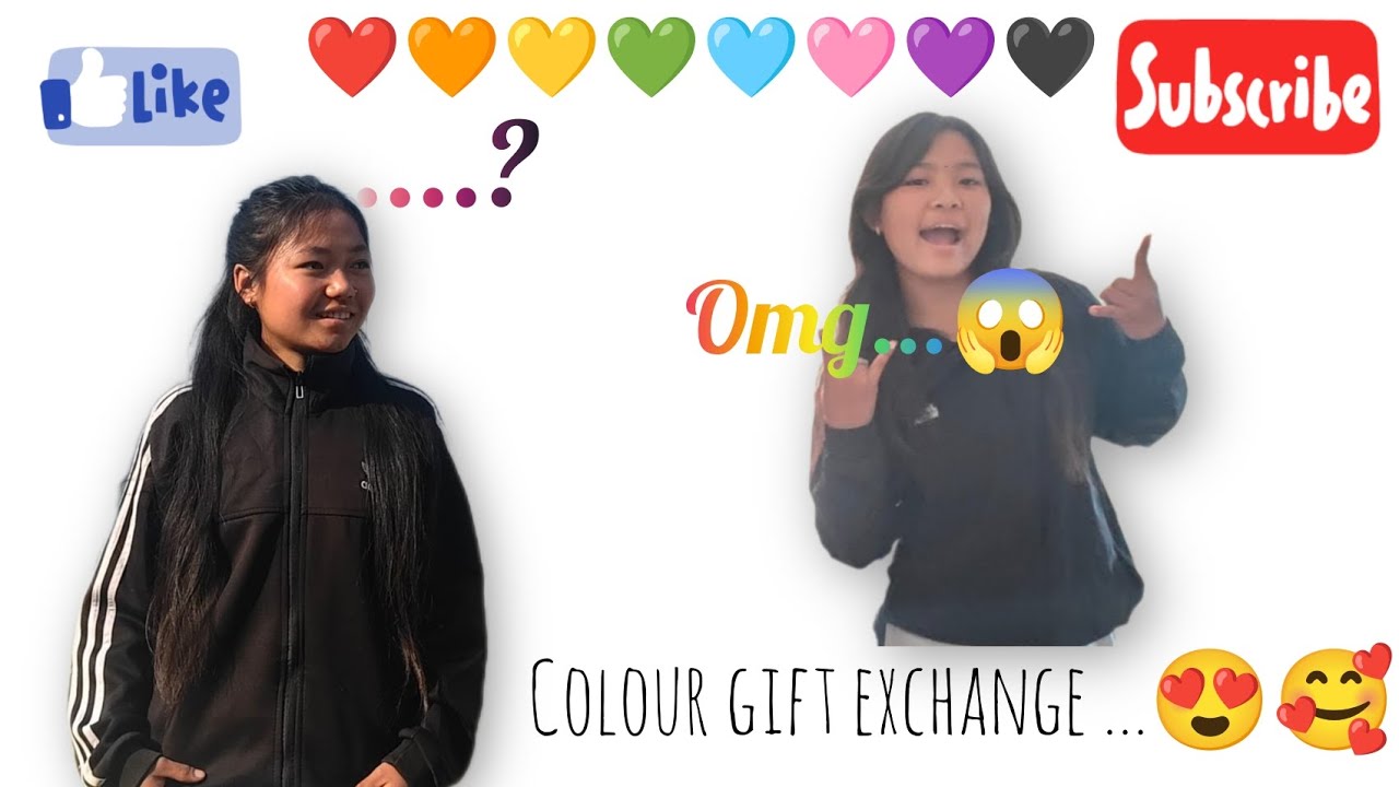 Colour gift exchange challenge with my friend ..😍#keepsupporting #keeploving #