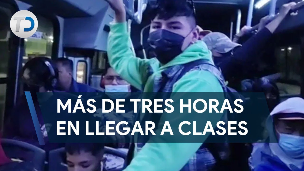 Estudiante tarda más de tres horas en llegar a clases por falta de camiones y Metro