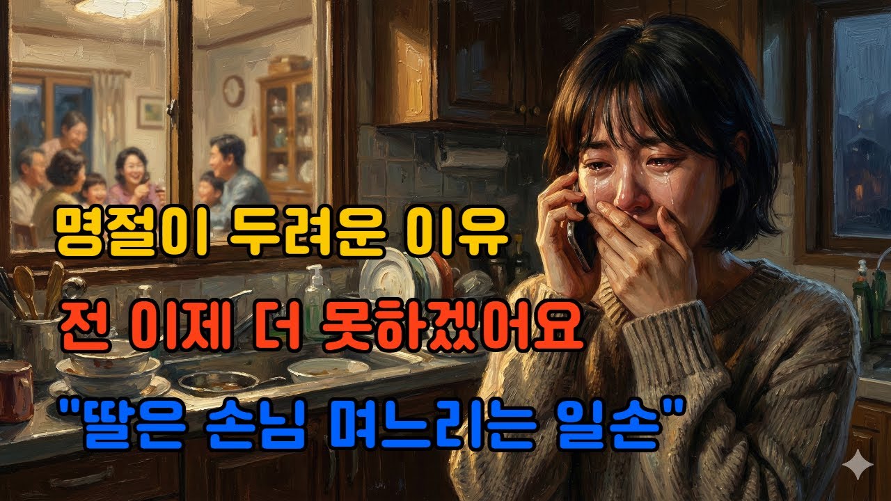 명절 차례상 준비하다 집 나온 며느리의 고백  60대가 꼭 들어야 할 이야기