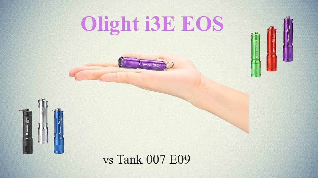 Фонарик Olight i3E EOS (недорогой, но отличный наключник на 90 Люмен. vs Tank 007 E09)