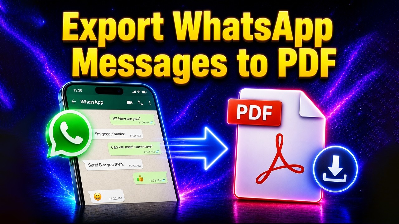 Как экспортировать сообщения WhatsApp в PDF (2 простых способа для iPhone и Android)