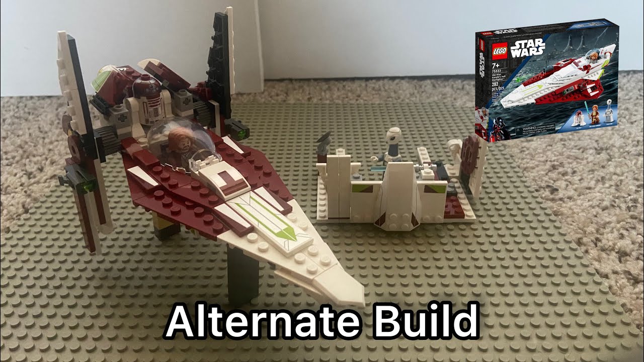 REPUBLIC V-WING made from 75333 OBI-WAN KENOBI’S JEDI STARFIGHTER! Lego Star Wars Alternate Build!