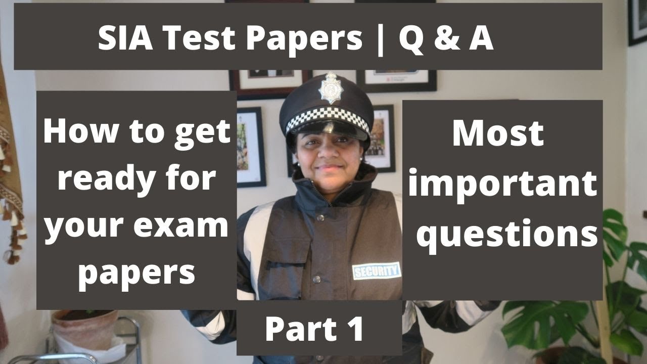 SIA TEST PAPERS | Security Exam Papers  P.1