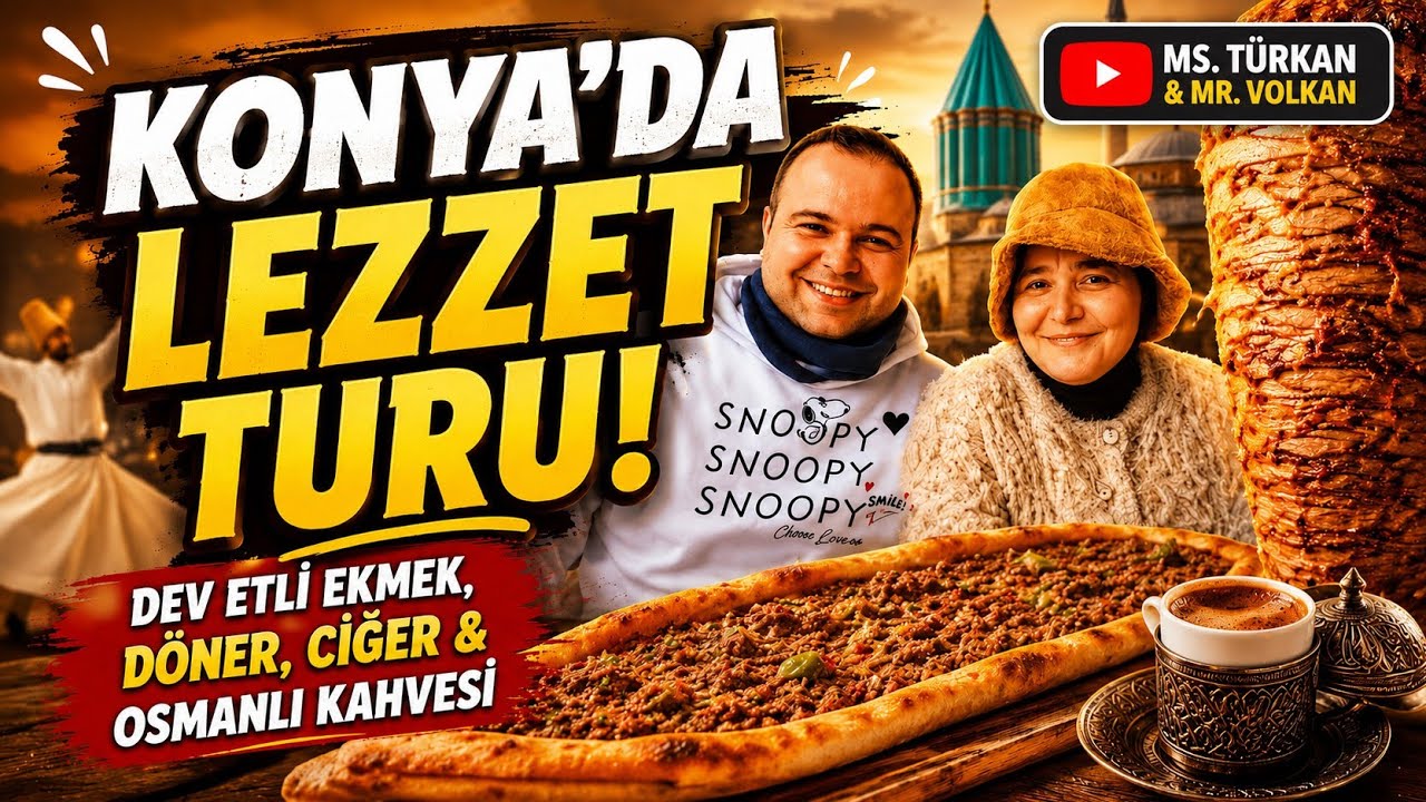 KONYA’DA LEZZET TURU! 😳 | DEV ETLİ EKMEK, CİĞER, ÖRDEK ETİ & OSMANLI KAHVESİ