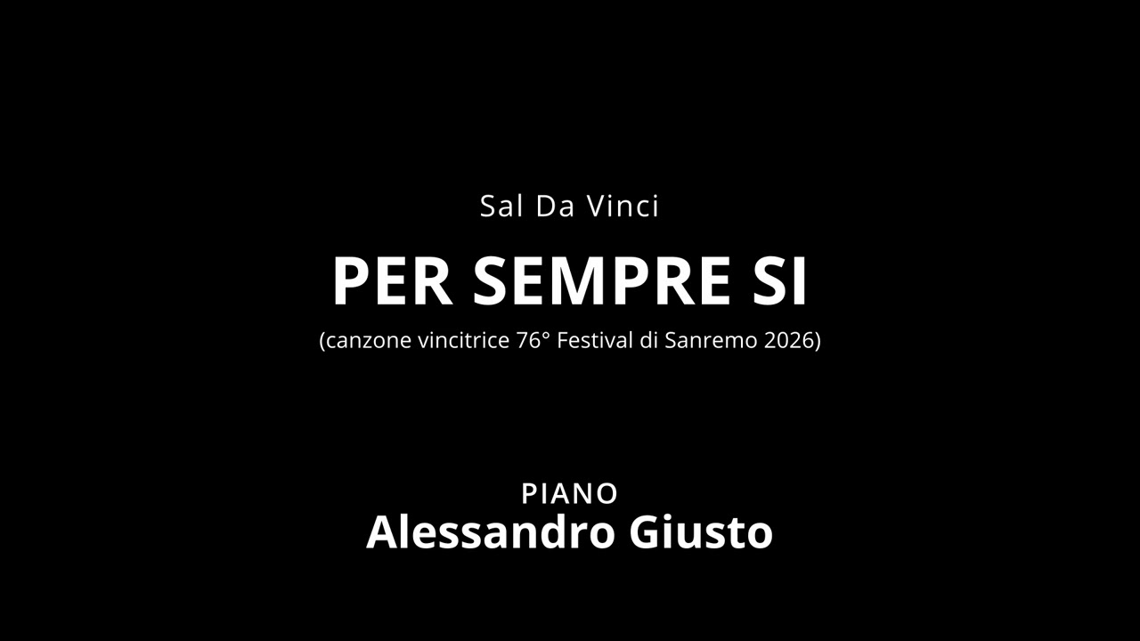 Sal Da Vinci, PER SEMPRE SI (Sanremo 2026) | Piano instrumental karaoke
