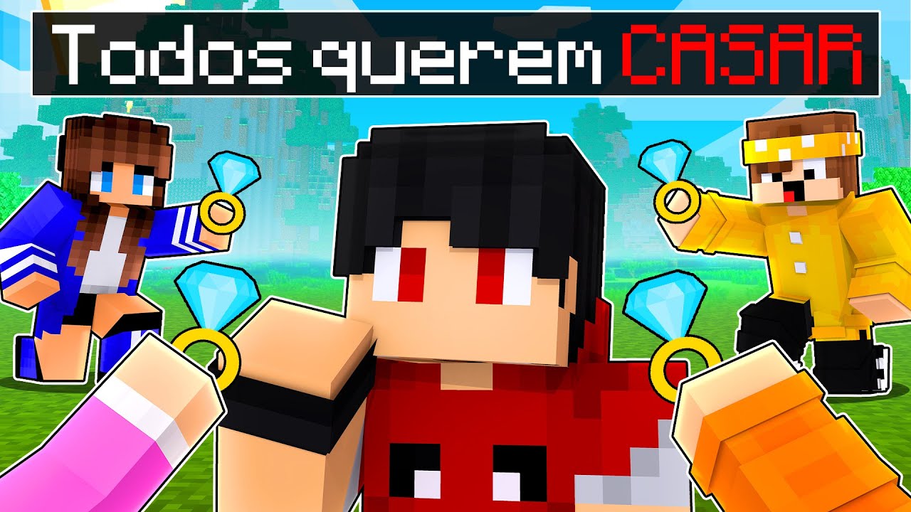Todo mundo quer CASAR COM O P3DRU no Minecraft