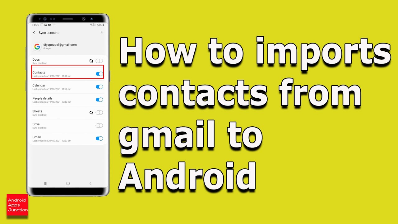 Как импортировать контакты из Gmail на Android