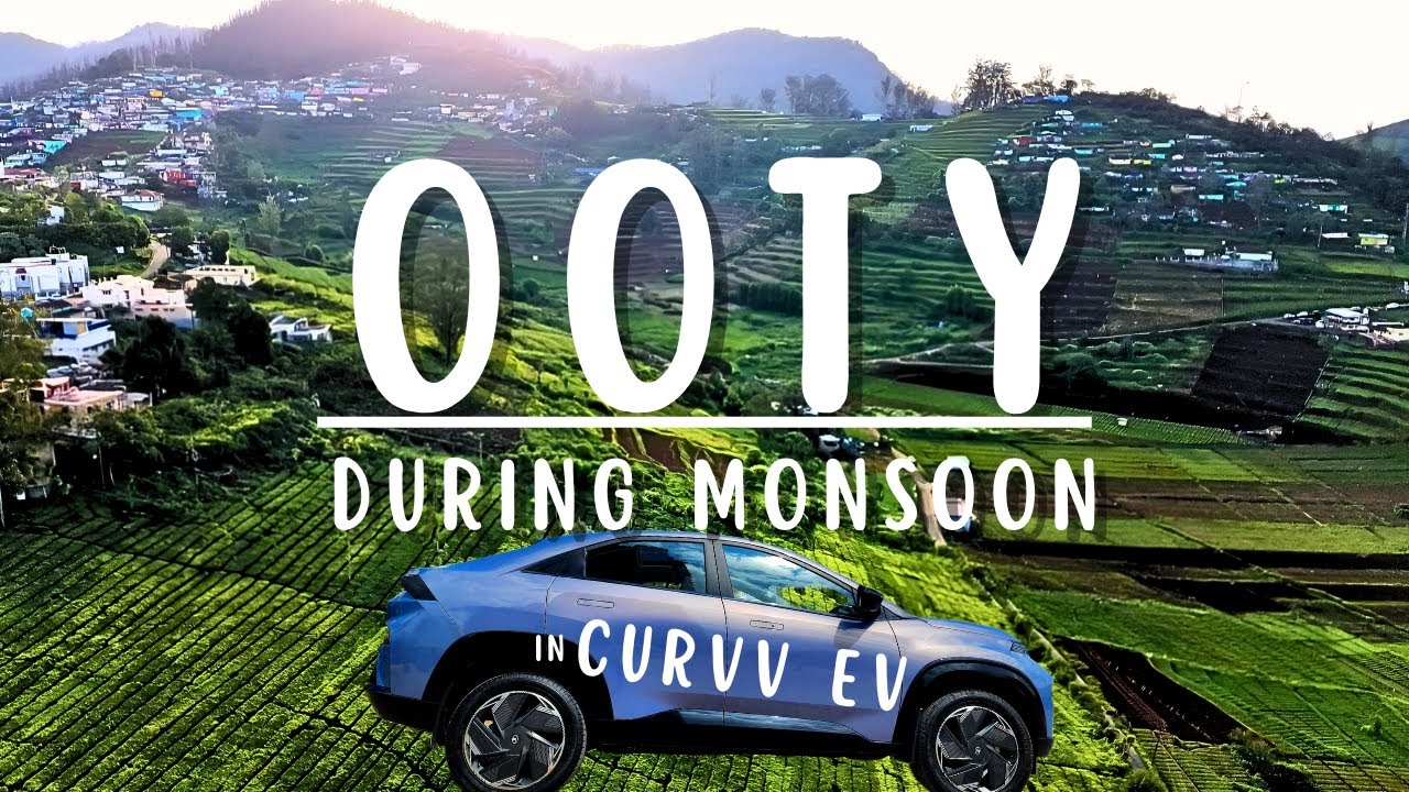 Ooty Road Trip in Tata Curvv EV | Monsoon Road Trip with Stunning Drone Shots